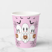 Spooky Niedlich Kawaii Cartoon Ghost Halloween-Par Pappbecher (Vorderseite)