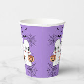 Spooky Niedlich Kawaii Cartoon Ghost Halloween-Par Pappbecher (Rechts)