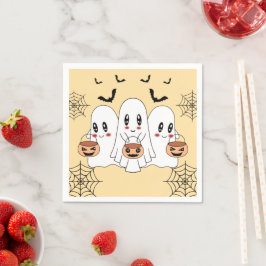 Spooky Niedlich Kawaii Cartoon Ghost Halloween-Par Serviette