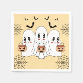Spooky Niedlich Kawaii Cartoon Ghost Halloween-Par Serviette (Vorderseite)