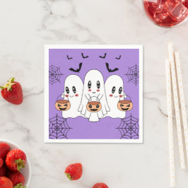 Spooky Niedlich Kawaii Cartoon Ghost Halloween-Par Serviette