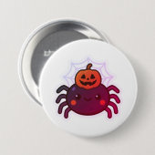 Spooky Niedlich Kawaii Halloween Spider Button (Vorne & Hinten)