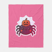 Spooky Niedlich Kawaii Halloween Spider Fleecedecke (Vorderseite)