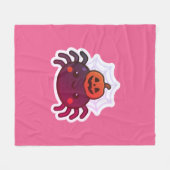 Spooky Niedlich Kawaii Halloween Spider Fleecedecke (Vorderseite (Horizontal))