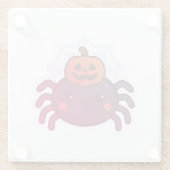 Spooky Niedlich Kawaii Halloween Spider Glasuntersetzer (Rückseite)