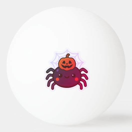 Spooky Niedlich Kawaii Halloween Spider Tischtennisball (Vorderseite)