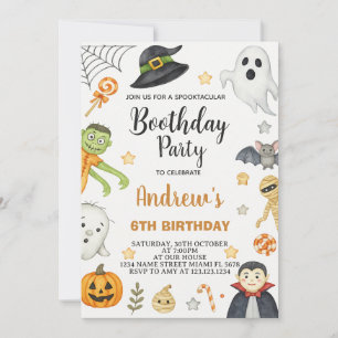 Spooky Niedlich Kids Halloween Geburtstagsparty Ei Einladung