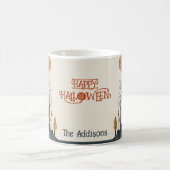 Spooky Niedlich Monster Fall Landschaft glücklich  Kaffeetasse (Mittel)