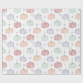 Spooky Niedlich Pastel Pumpkin und Spirit Hallowee Geschenkpapier (Flach)