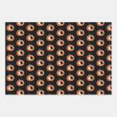 Spooky Niedlich Pumpkin Ghost Bat Pattern Hallowee Geschenkpapier Set (Vorderseite 2)