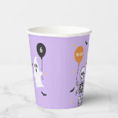 Spooky Niedlich Skeleton & Ghost Halloween Geburts Pappbecher (Rechts)
