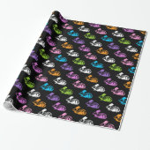 Spooky Niedlich Skeleton Ostersonniges Muster Geschenkpapier (Ungerollt)