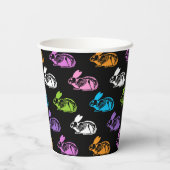 Spooky Niedlich Skeleton Ostersonniges Muster Pappbecher (Rückseite)