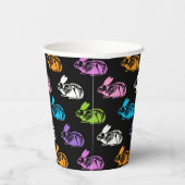Spooky Niedlich Skeleton Ostersonniges Muster Pappbecher (Rechts)