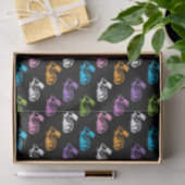 Spooky Niedlich Skeleton Ostersonniges Muster Seidenpapier (Geschenk)