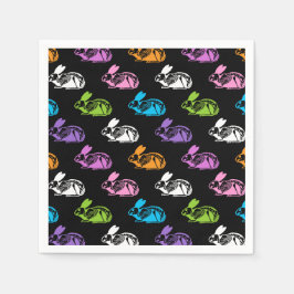 Spooky Niedlich Skeleton Ostersonniges Muster Serviette