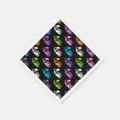 Spooky Niedlich Skeleton Ostersonniges Muster Serviette (Ecke)