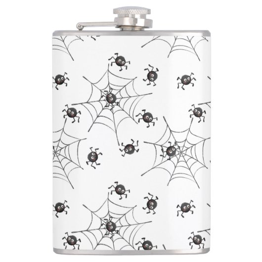 Spooky Niedlich Spiders & Webs Flachmann (Vorderseite)