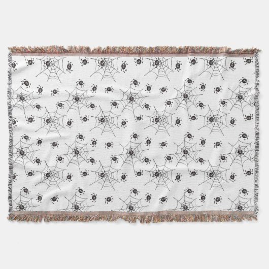 Spooky Niedlich Spiders & Webs Halloween Decke (Vorderseite)