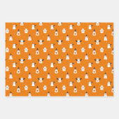 Spooky Niedlich Trick oder Treat Halloween Muster Geschenkpapier Set (Vorderseite)