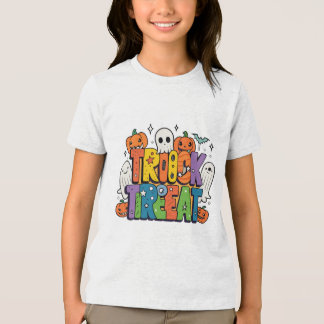Spooky Niedlich Trick oder Treat Party Tri-Blend Shirt
