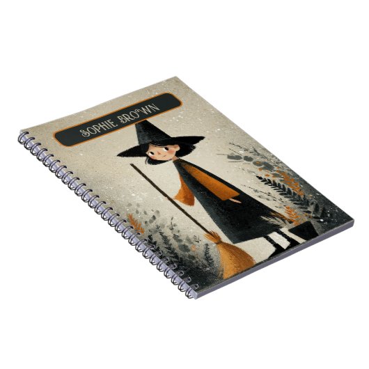 Spooky Niedlich Wittenname Halloween Notizblock (Rechte Seite)