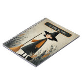 Spooky Niedlich Wittenname Halloween Notizblock (Linke Seite)