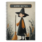 Spooky Niedlich Wittenname Halloween Notizblock (Vorderseite)