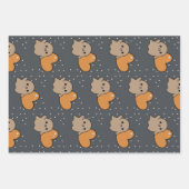 Spooky Niedliche Grid Ghost Herzmuster Geschenkpapier Set (Vorderseite 2)