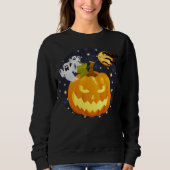Spooky Niedliche Halloween-Kürbisfrauen Sweatshirt (Vorderseite)