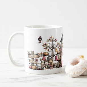 Spooky Niedliche Halloween-Tasse, Kawaii Ghost & P Kaffeetasse