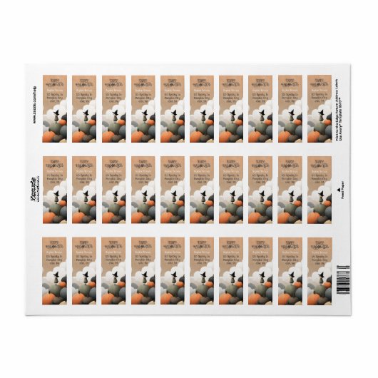 Spooky Niedliche Wasserfarbe Halloween Rücksendead (Vorne)