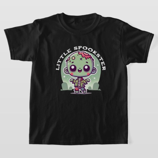 Spooky, Niedlicher Zombie, der im Friedhof spazier T-Shirt (Ablage )