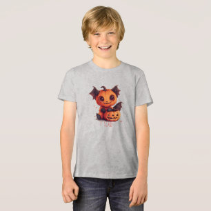 Spooky-Niedliches Kürbismonster Halloween Kids T-S Tri-Blend Shirt