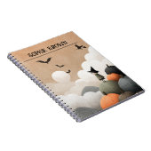 Spooky Niedliches WasserfarbenHalloween, Hexe mit  Notizblock (Rechte Seite)