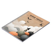 Spooky Niedliches WasserfarbenHalloween, Hexe mit Notizblock (Linke Seite)