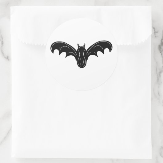 Spooky Night Bat Runder Aufkleber (Tasche)