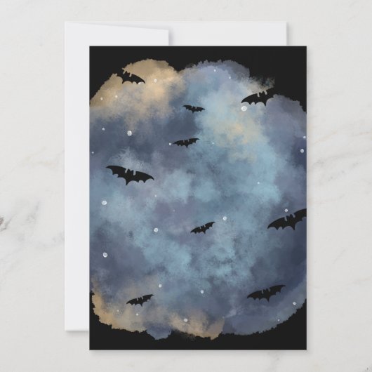 Spooky Night Beängstigend Halloween Pumpkin Carvin Einladung (Rückseite)