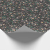 Spooky Night Blooming Floral Pattern Geschenkpapier (Ecke)