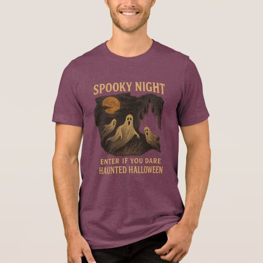 Spooky Night  Enter If You Dare Tri-Blend Shirt (Vorderseite)