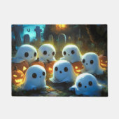 Spooky Night Friedhof Niedlich Halloween Ghost Fußmatte (Vorderseite)