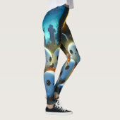 Spooky Night Friedhof Niedlich Halloween Ghost Leggings (Rechts)