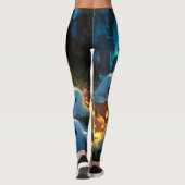 Spooky Night Friedhof Niedlich Halloween Ghost Leggings (Rückseite)