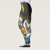 Spooky Night Friedhof Niedlich Halloween Ghost Leggings (Links)
