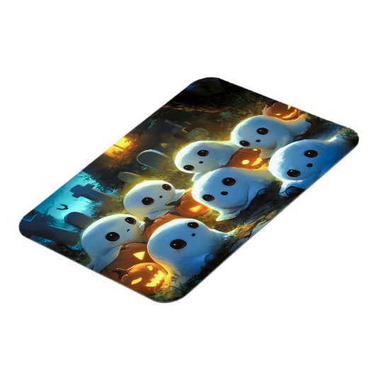 Spooky Night Friedhof Niedlich Halloween Ghost Magnet (Linke Seite)