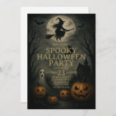 Spooky Night Halloween Costume Party Einladung (Vorne/Hinten)