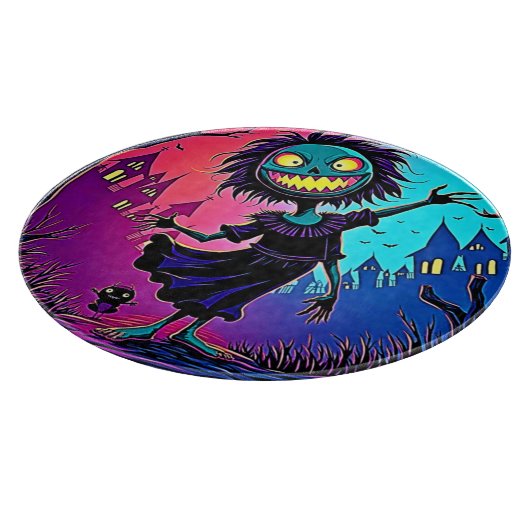 Spooky Night Halloween-Kreaturendesign Schneidebrett (Ecke)