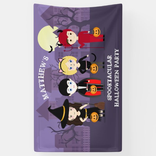 Spooky Night Halloween-Party Banner (Vertikal)