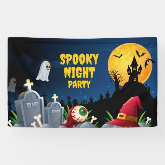 Spooky Night Halloween-Party Banner (Horizontal)