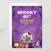Spooky Night Halloween-Party Einladung (Vorne/Hinten)